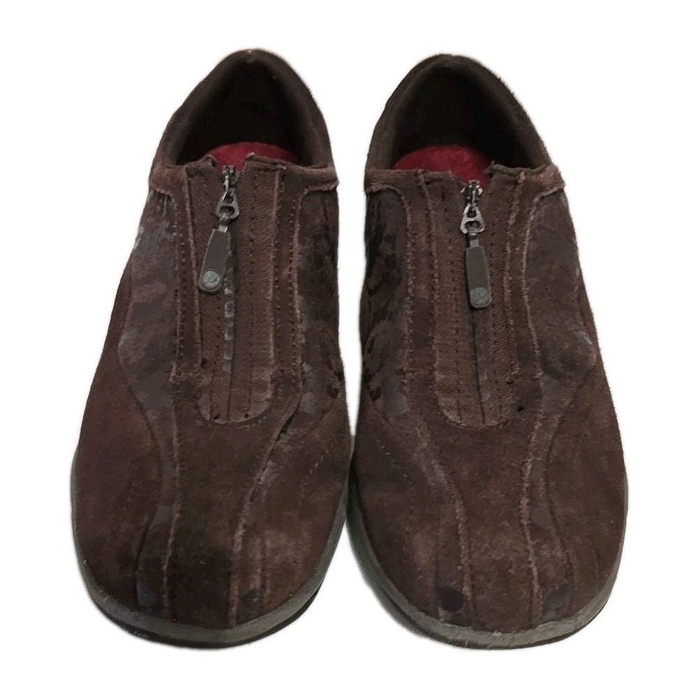 Merrell Barrado Zip‎ Athletic Shoes Womens 7 Brown Leather Mesh Sneakers